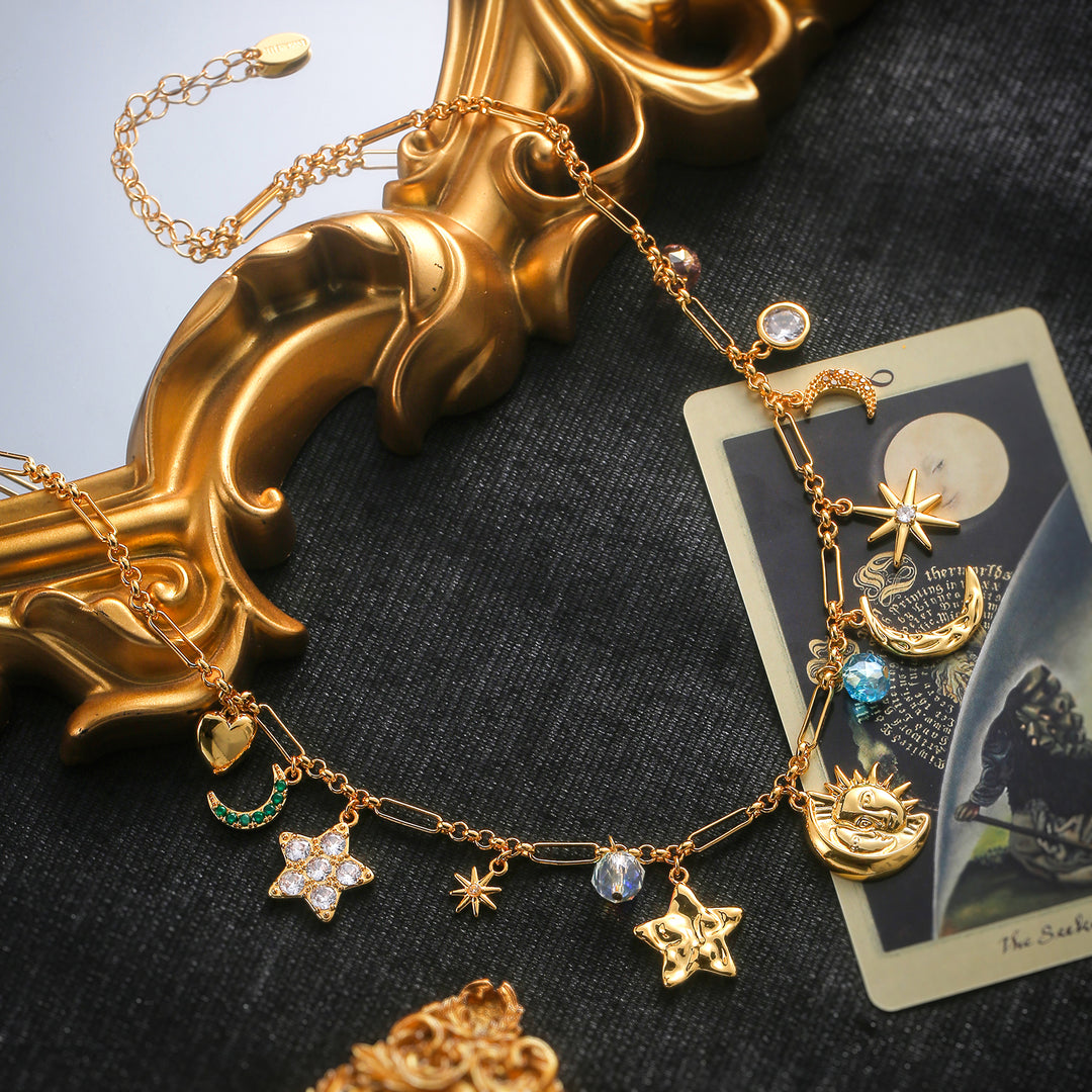 Mondsterncharme Halskette