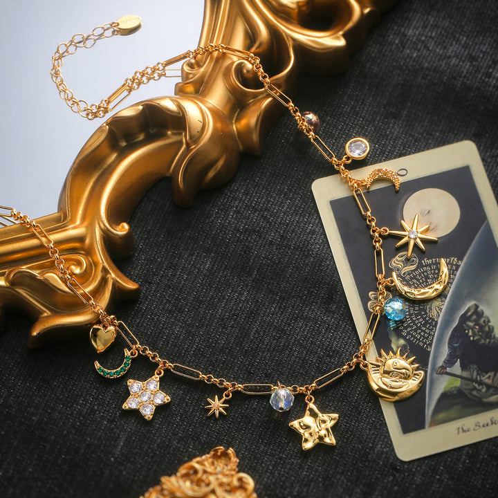 Mondsterncharme Halskette