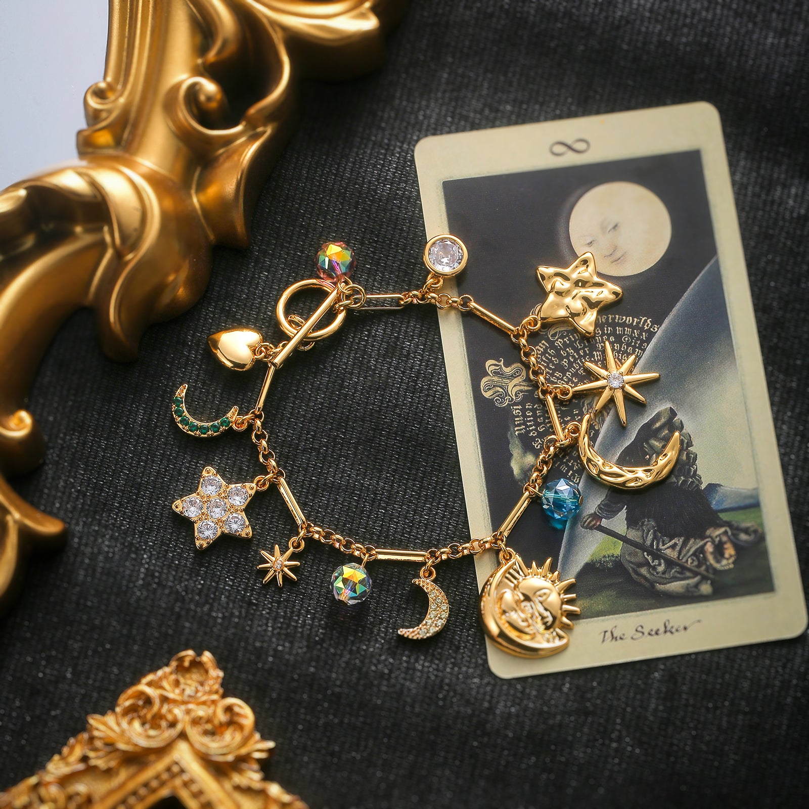 Pulsera de encanto de la estrella de la luna