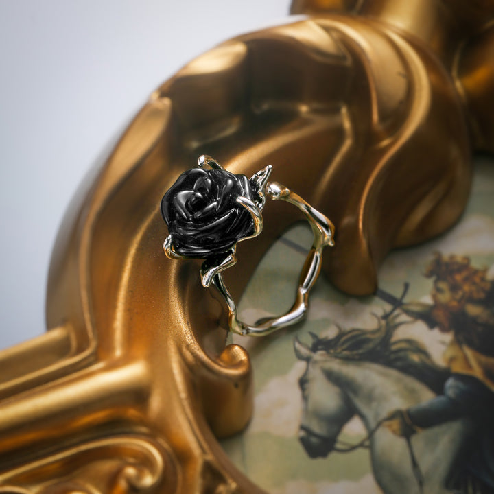 Black Rose Ring Gift