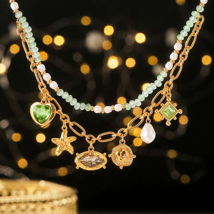 Colier vintage cu mărgele