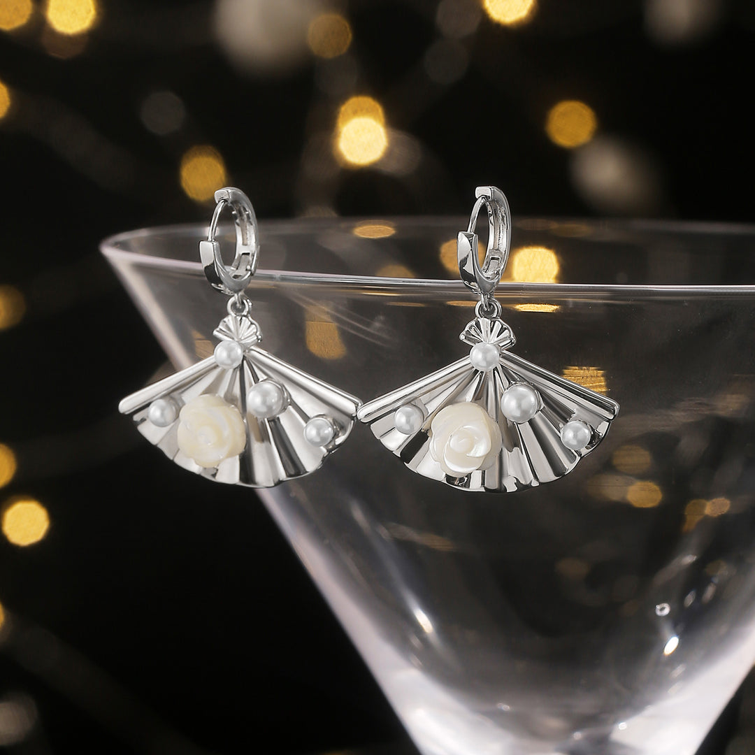 Folding Fan Earrings Gift For her