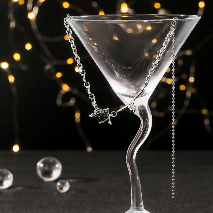 Black Rose Necklace Gift For Her