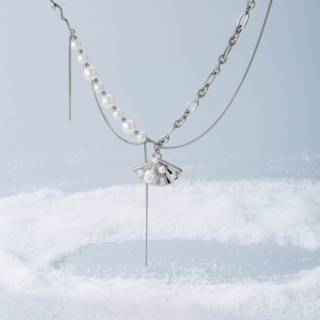 Folding Fan Necklace Gift For Women