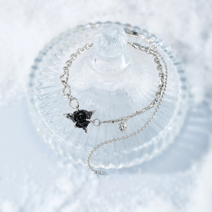 Black Rose Bracelet Gift