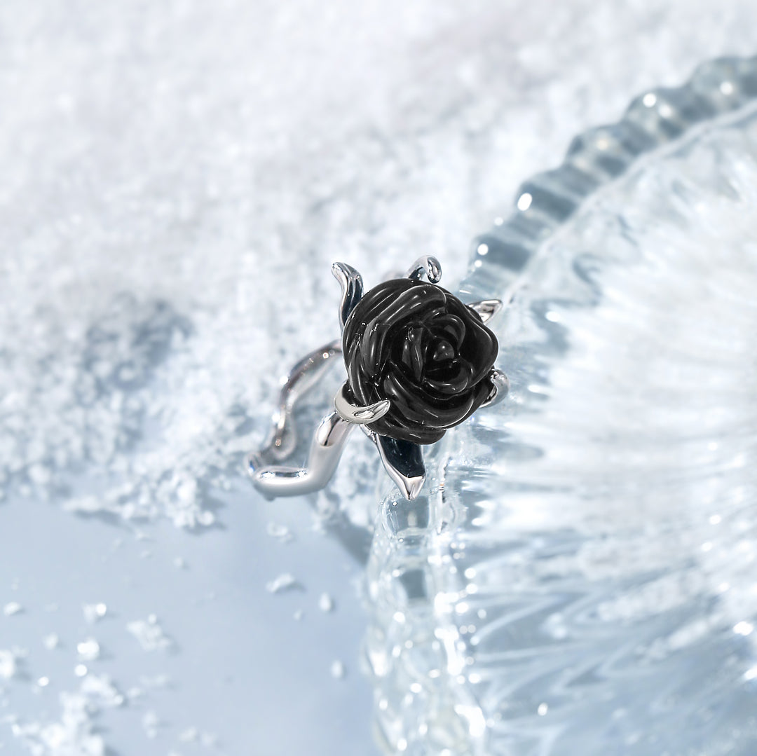 Black Rose Ring Gift 
