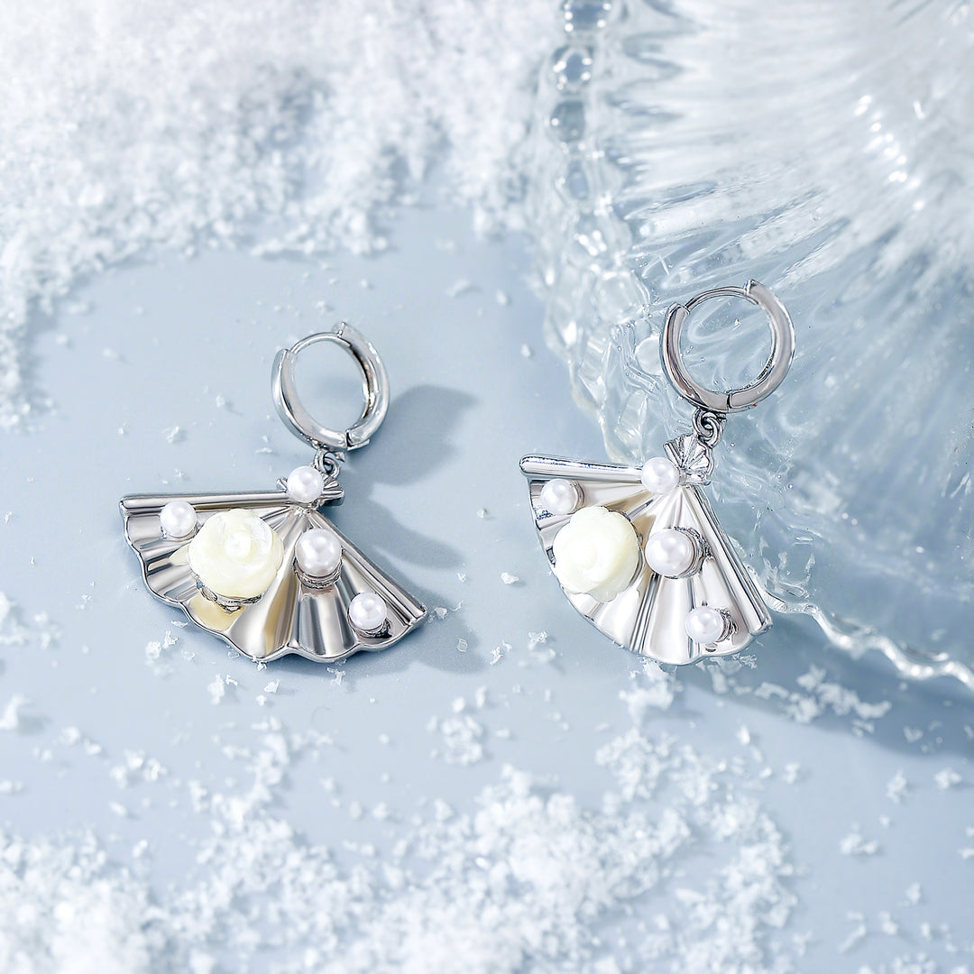 Folding Fan Earrings Gift For Women