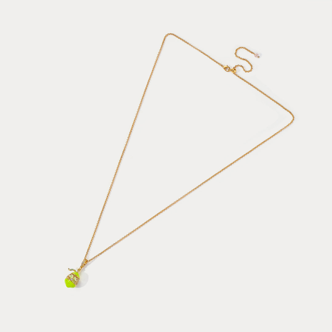 Four Leaf Clover Necklace Lemon Necklace