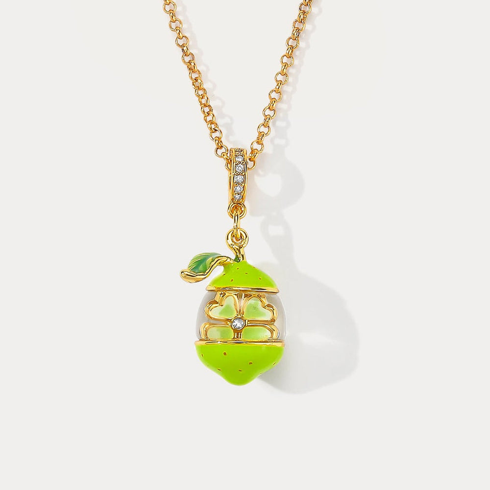 Selenichast Lemon Clover Necklace