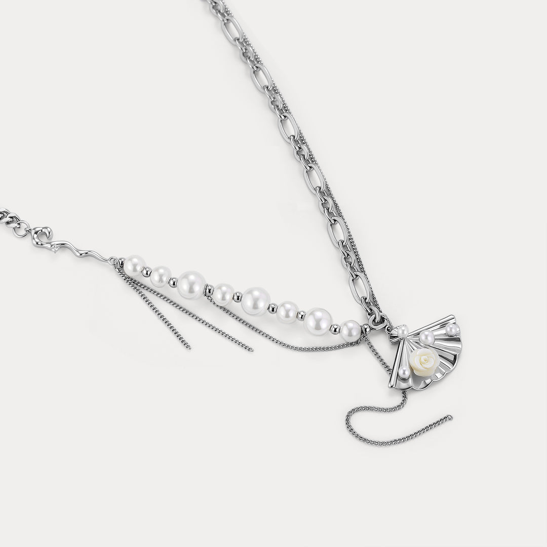 Folding Fan Necklace Gift