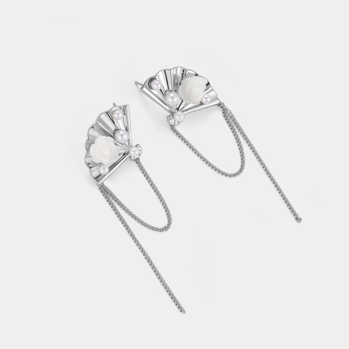 Folding Fan Dangle Earrings Gift For Women