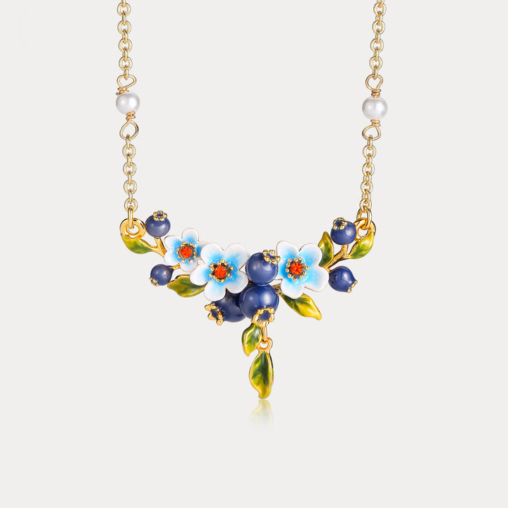 Selenichast Blueberry Blossom Necklace