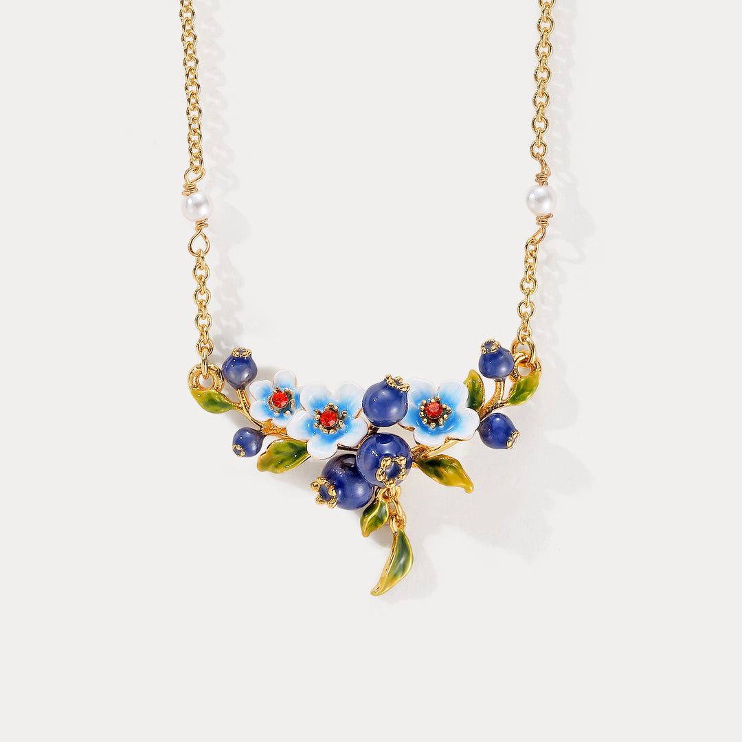 Blueberry Blossom Necklace Gift for Her