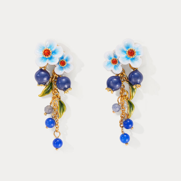 Selenichast Blueberry Blossom Earrings