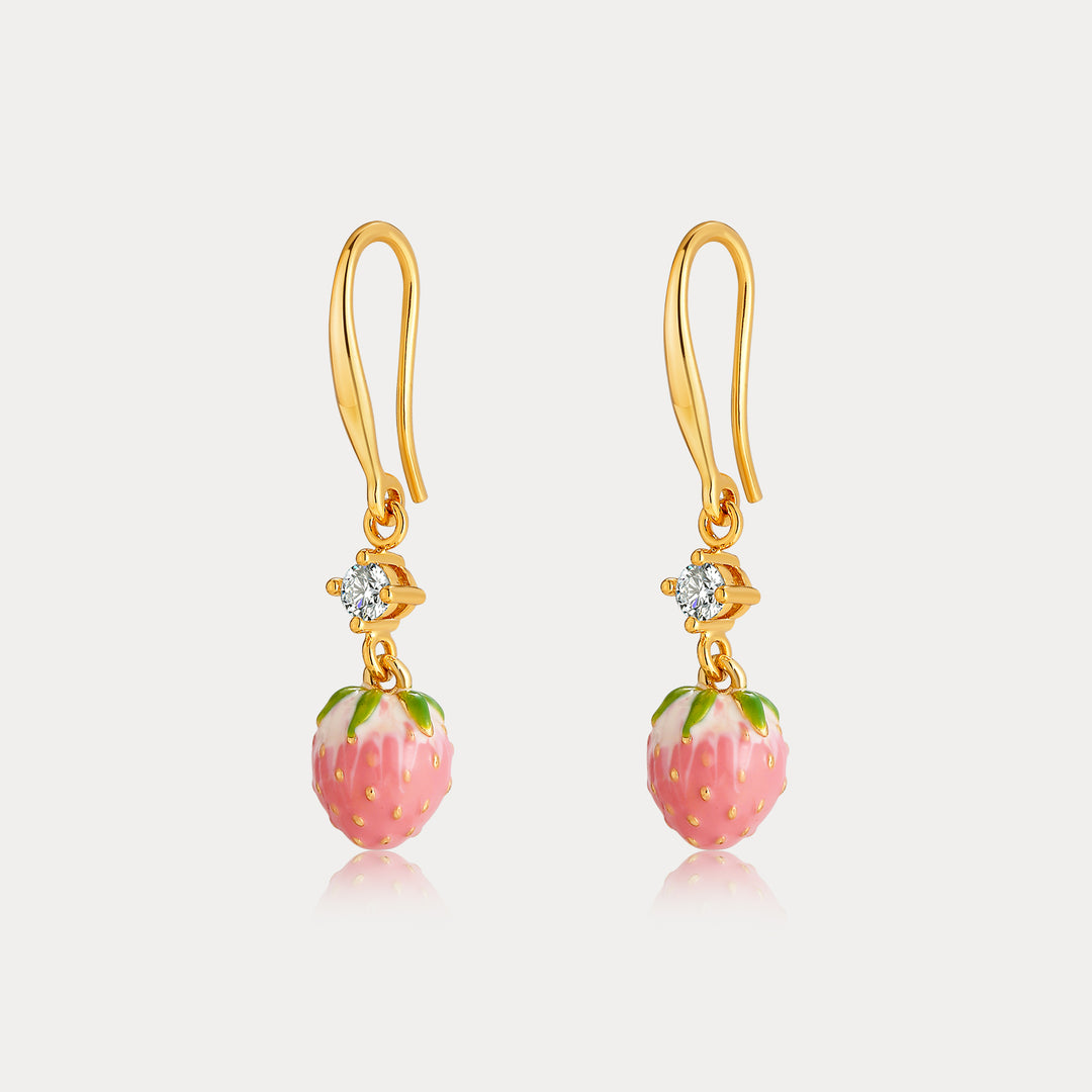 Selenichast Strawberry Dangling Earrings
