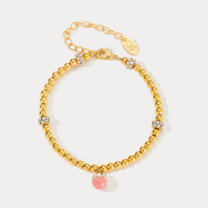 Selenichast Strawberry Beads Bracelet