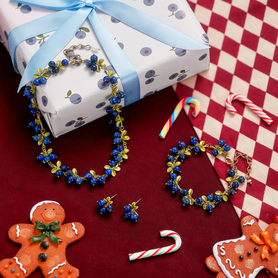 Selenichast Blueberry Jewelry Set with Gift Wrapping