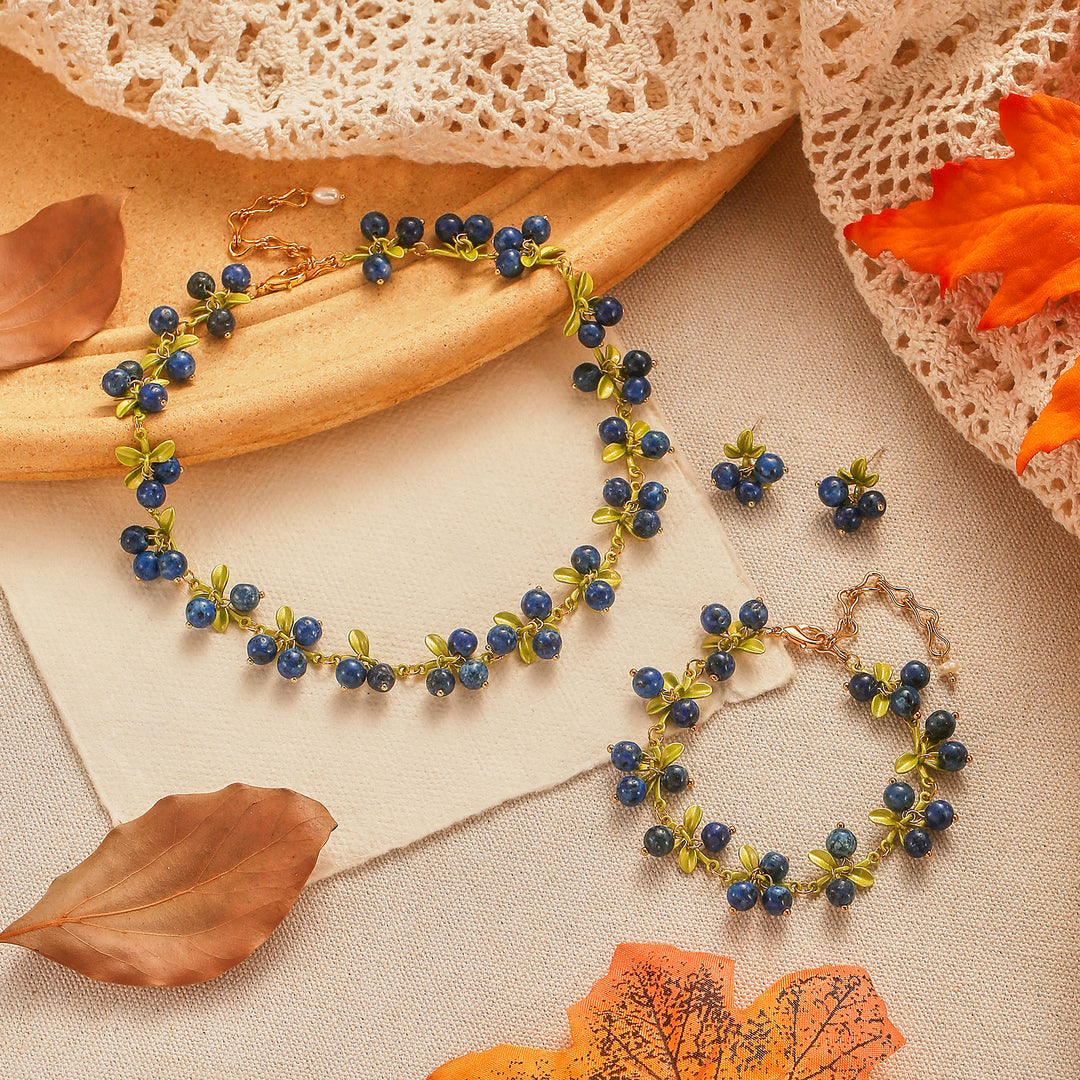Blueberry Jewelry Set with Gift Wrapping