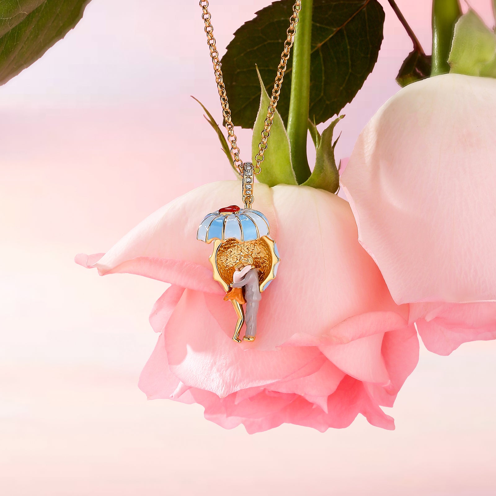 Under Umbrella Lovers Necklace