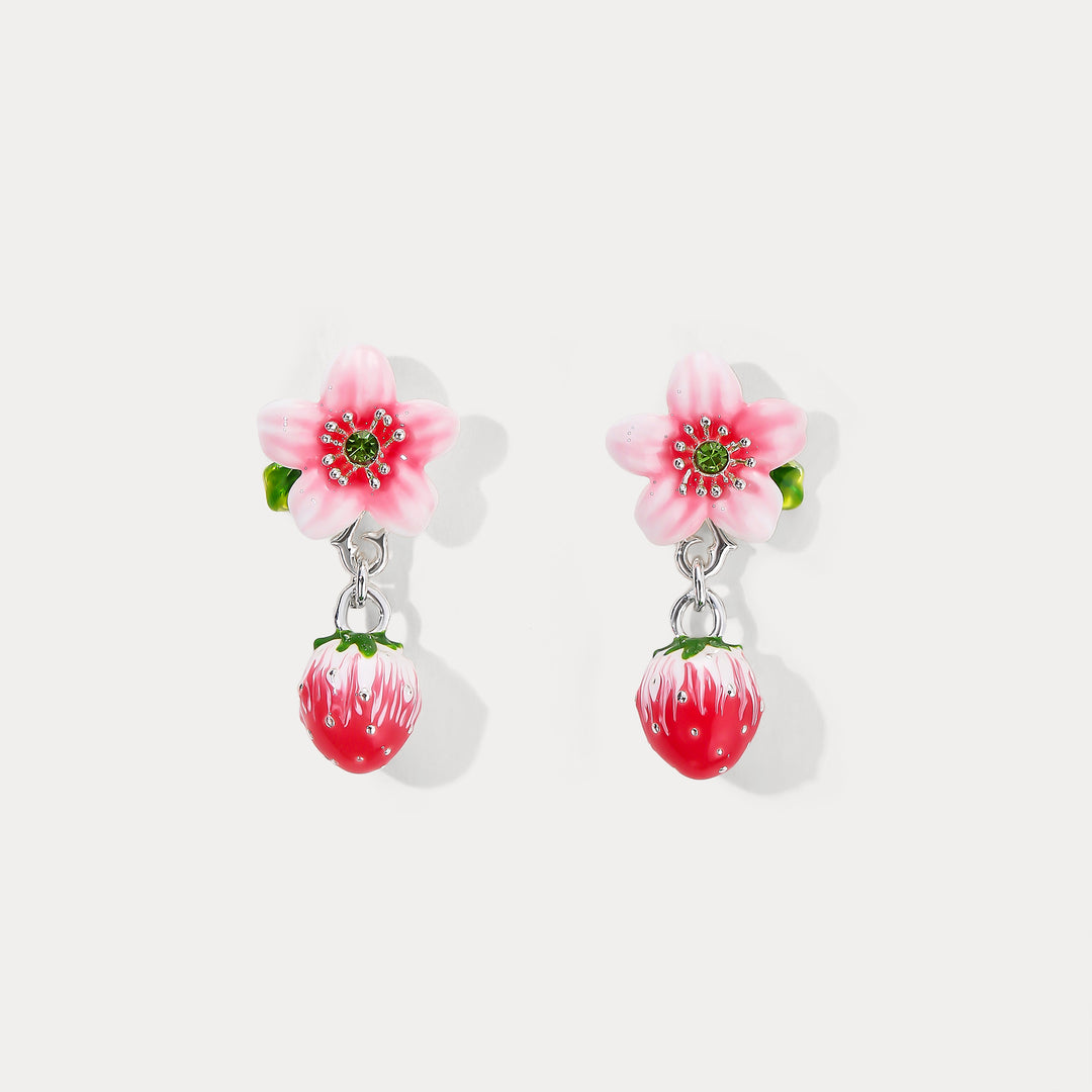 Strawberry Bloom Earrings Gift