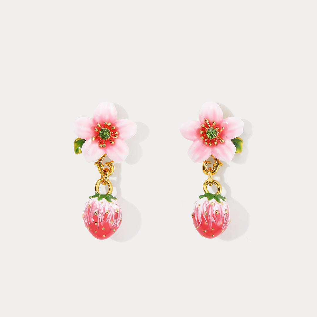 Selenichast Strawberry Bloom Earrings