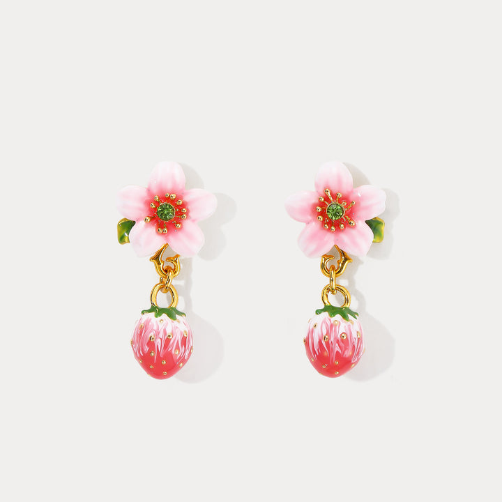 Selenichast Strawberry Bloom Earrings