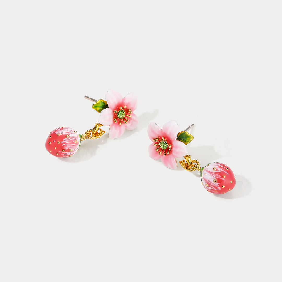 Strawberry Bloom Earrings