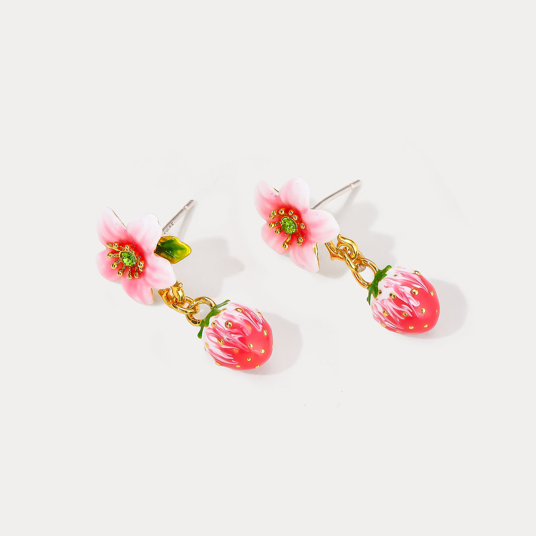 Strawberry Bloom Earrings