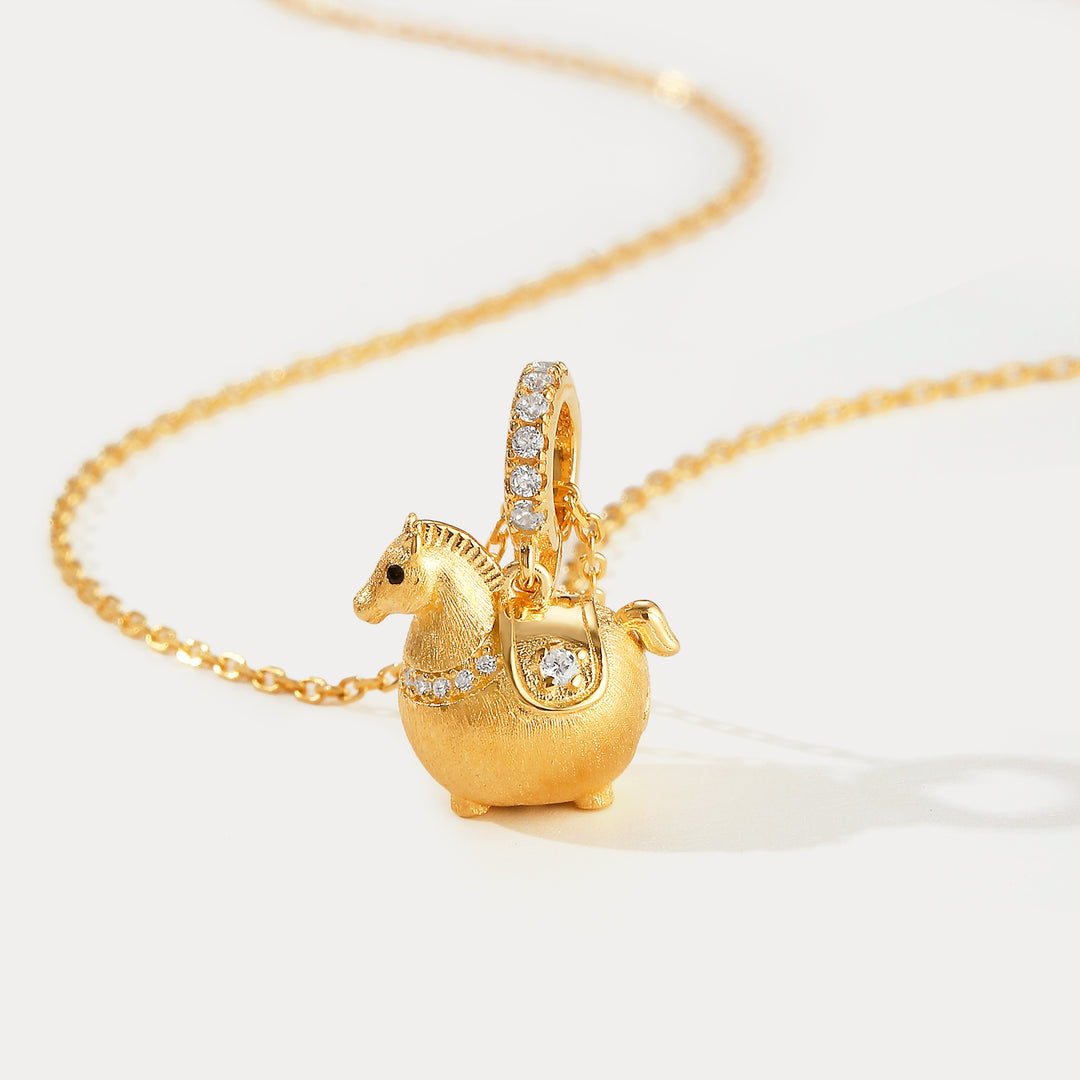 Lucky Horse Zodiac Necklace
