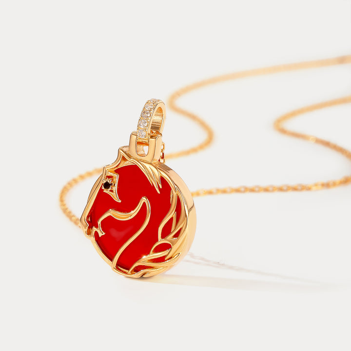 Horse Zodiac Necklace Gift For Her