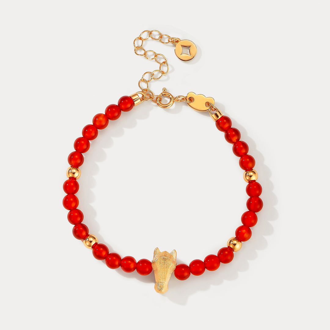Selenichast Horse Agate Bracelet