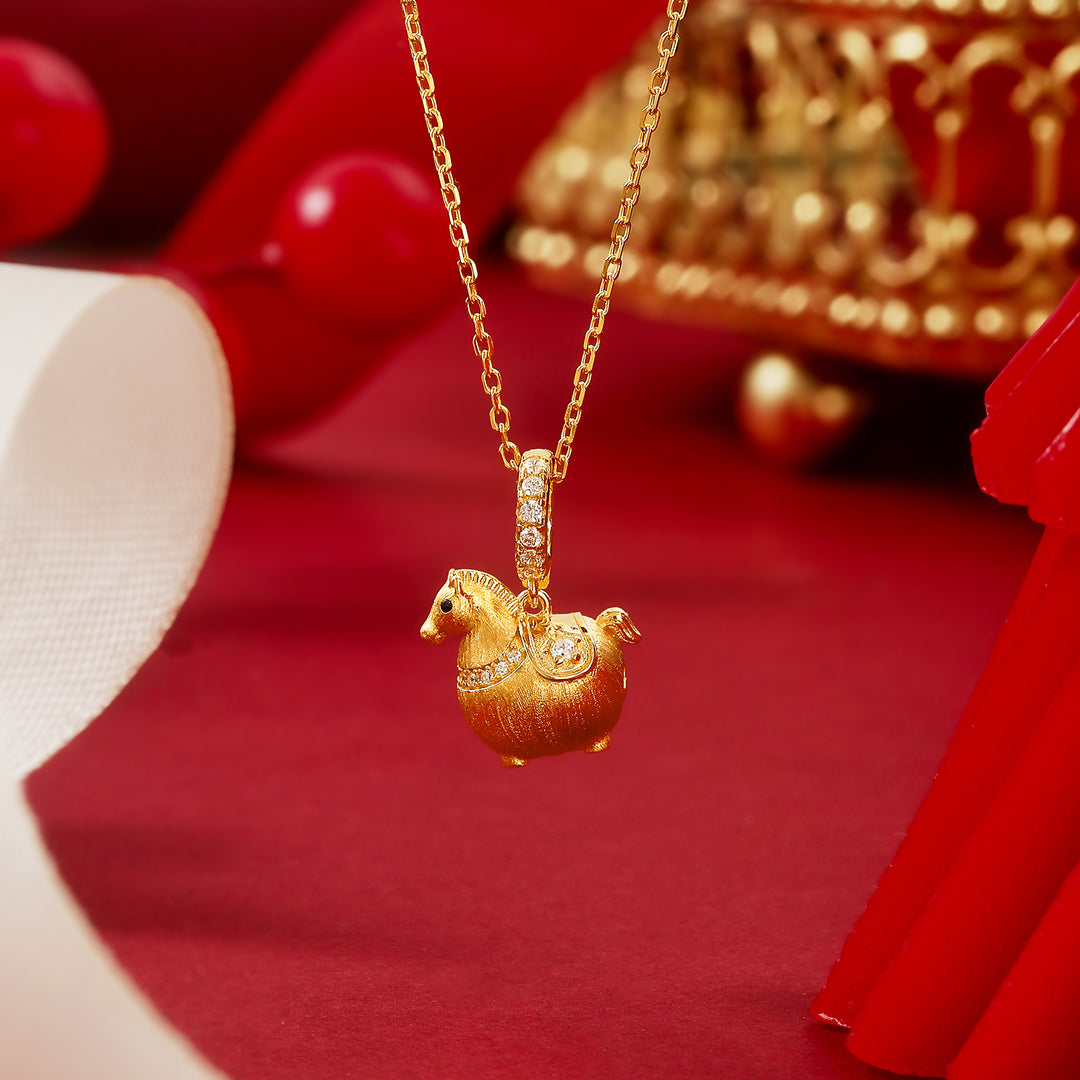 Lucky Horse Zodiac Necklace