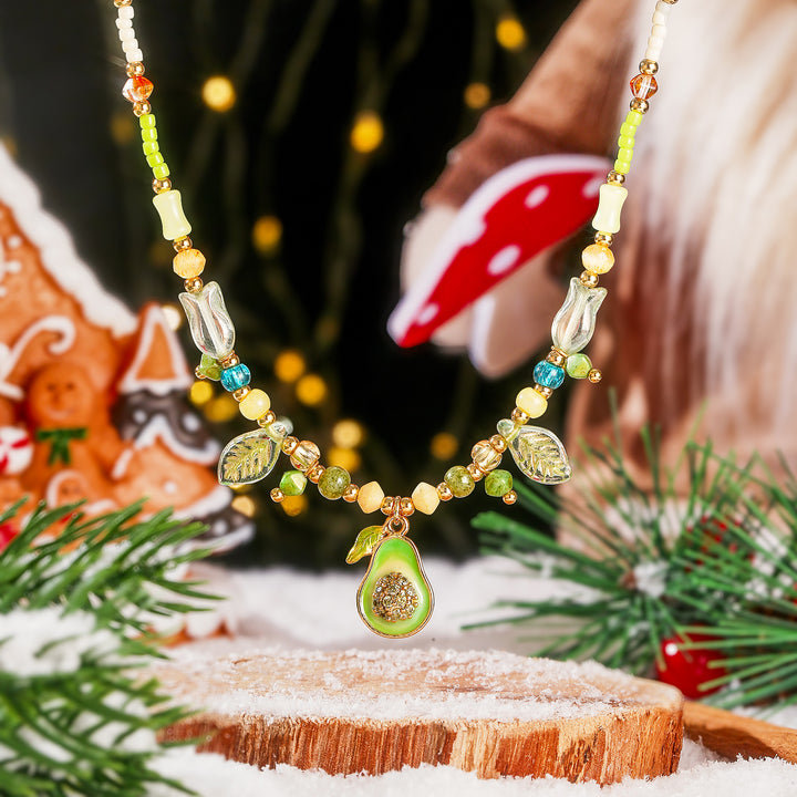 Avocado Bead Necklace