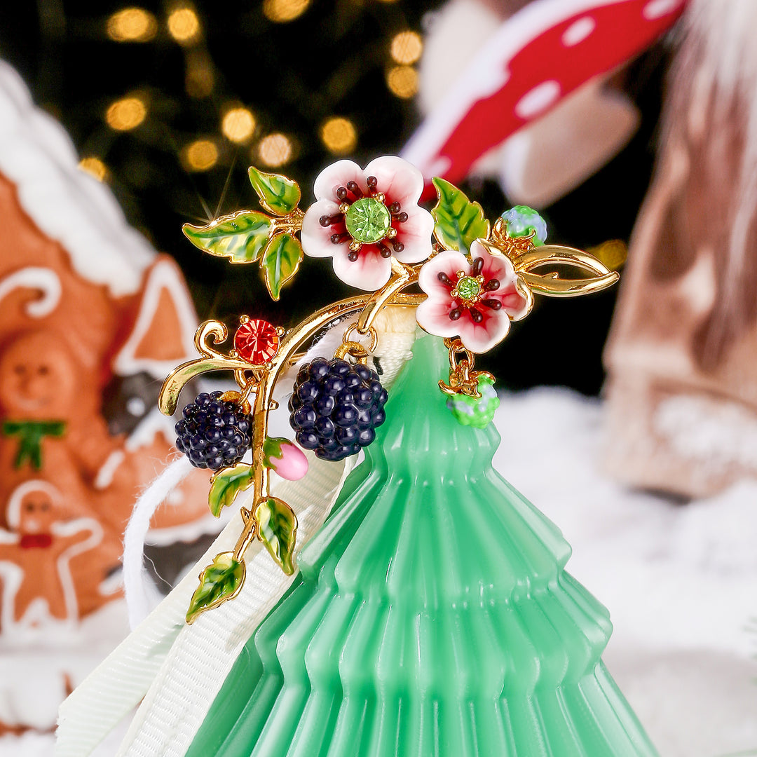 Blackberry Enamel Brooch