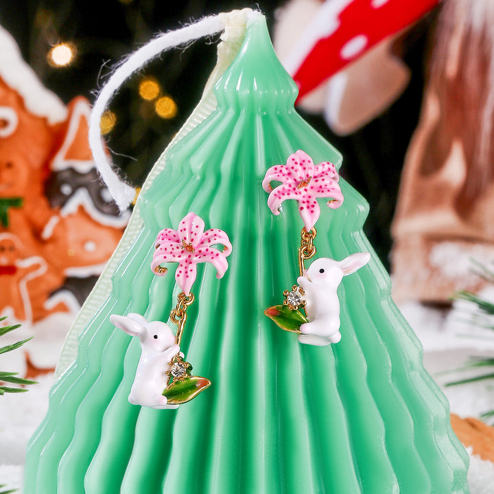 Orecchini di perllone di coniglio di Pasqua