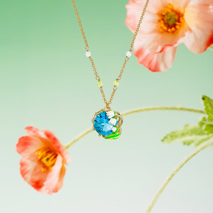 Lily of the Valley Aquamarine Necklace