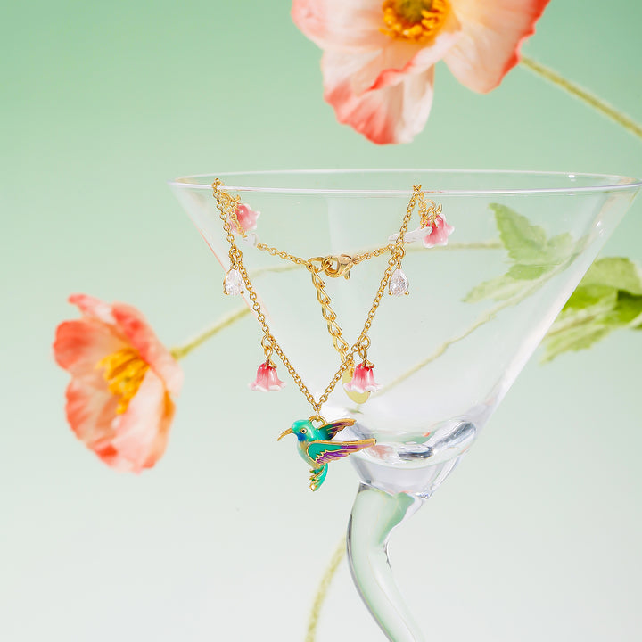 Hummingbird Flower Bracelet