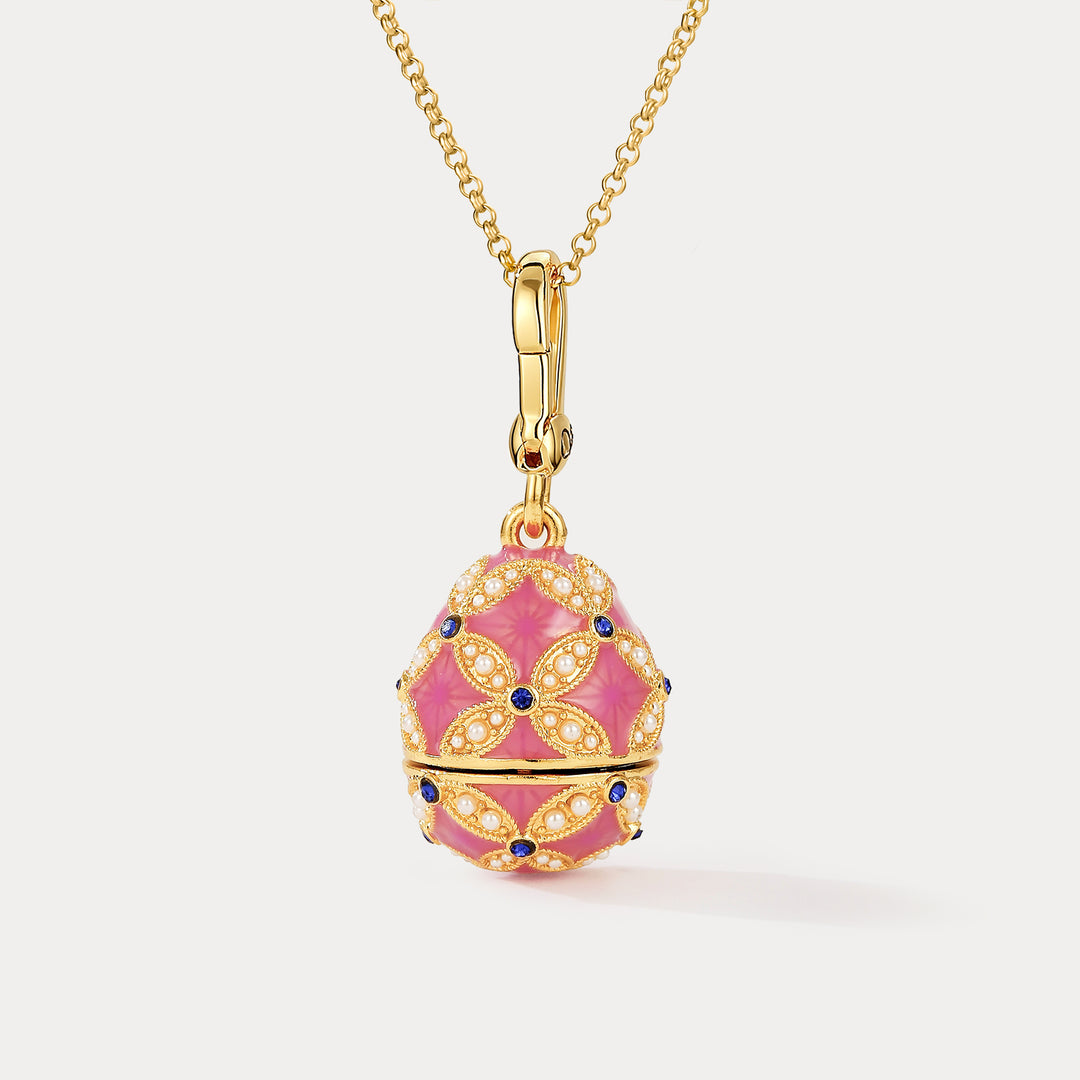 Mouse Egg Locket Necklace