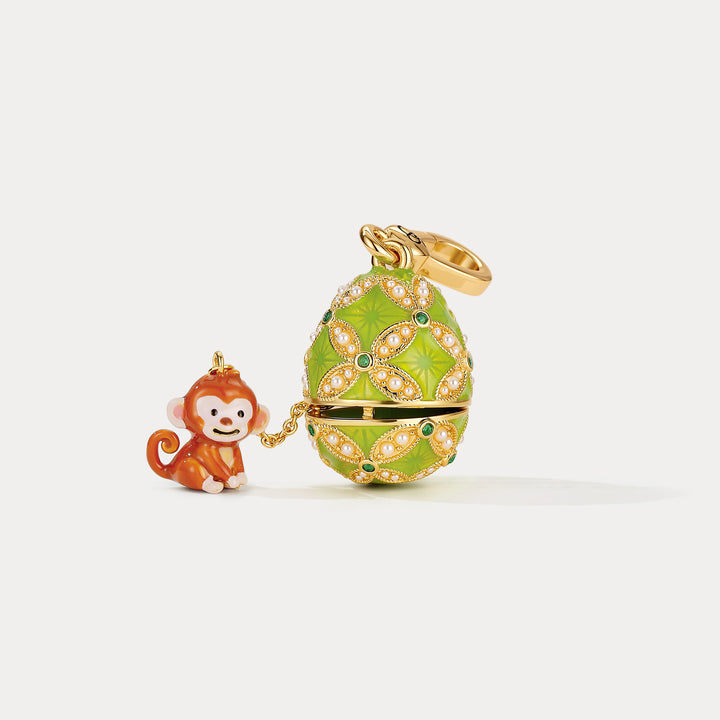 Monkey Egg Locket Necklace