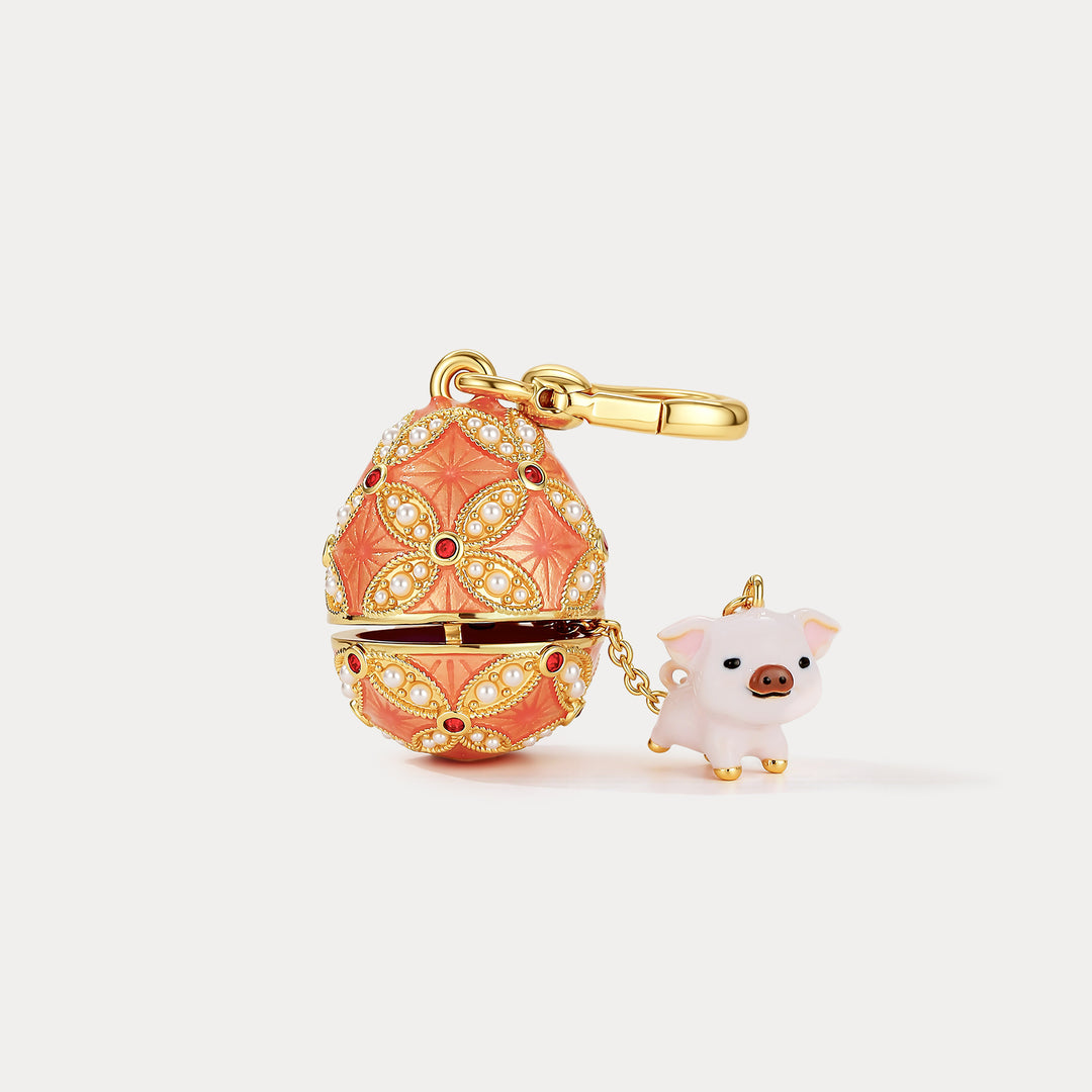 Pig Egg Locket Necklace