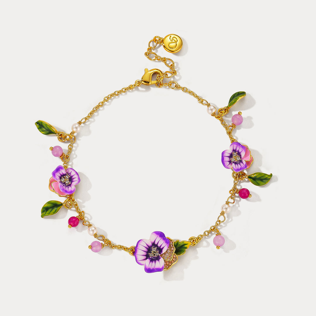 Selenichast Purple Pansy Bracelet