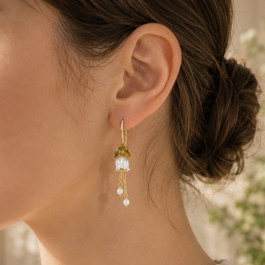 Lily of the valley Dangle Earrings