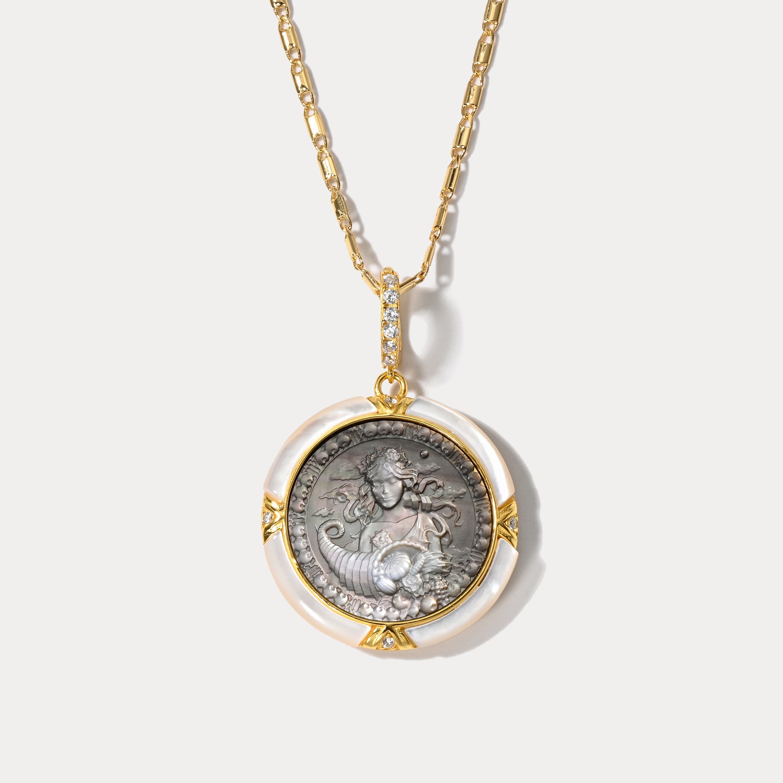 Birgo Shell Selenichast Fancy Constellation Virgo Shell Pendant Necklace Astrology ...