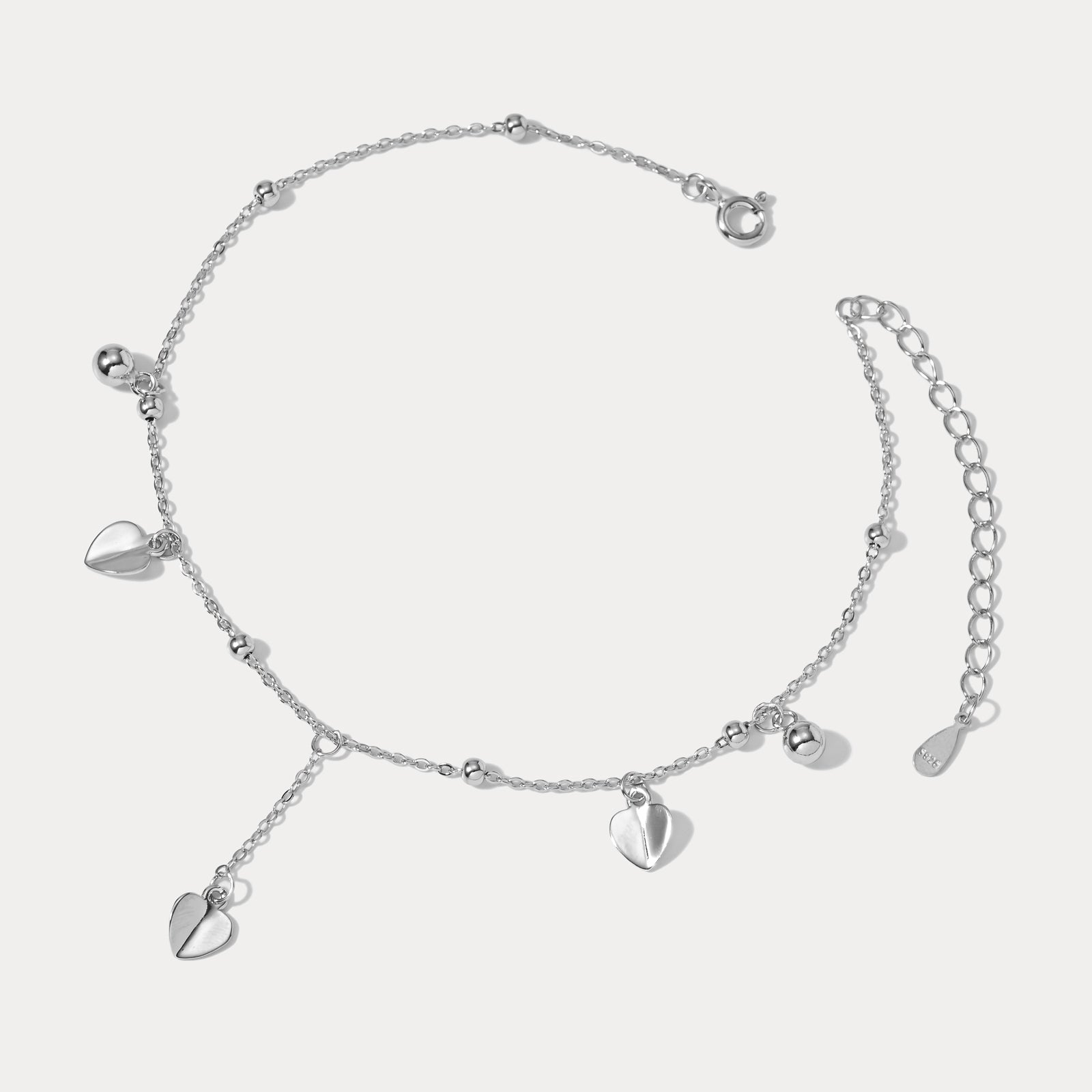 Silver Anklet | 925 Sterling Silver Thread Anklet | Black
