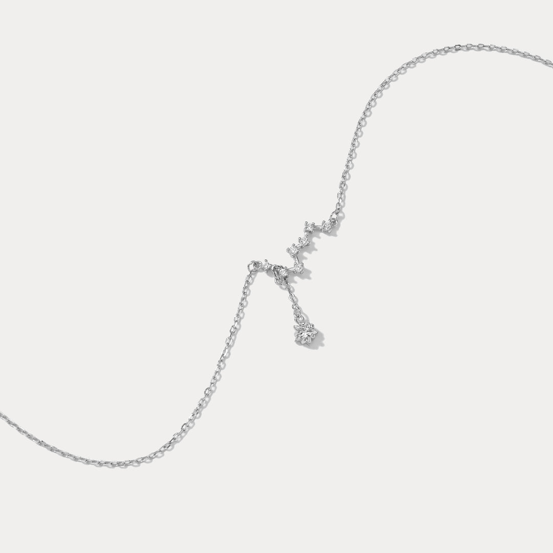 Silver North Star Anklet