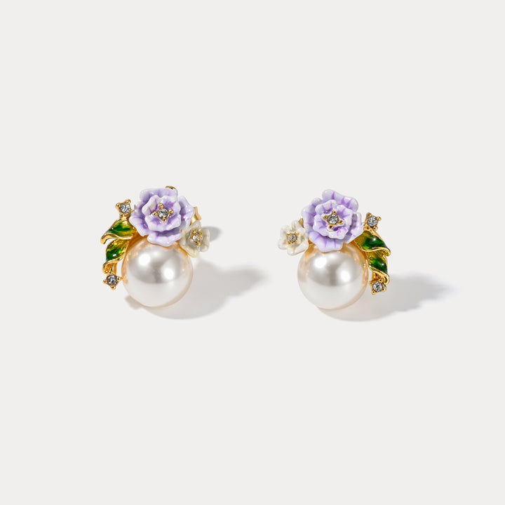 Selenichast Wild Rose Stud Earrings