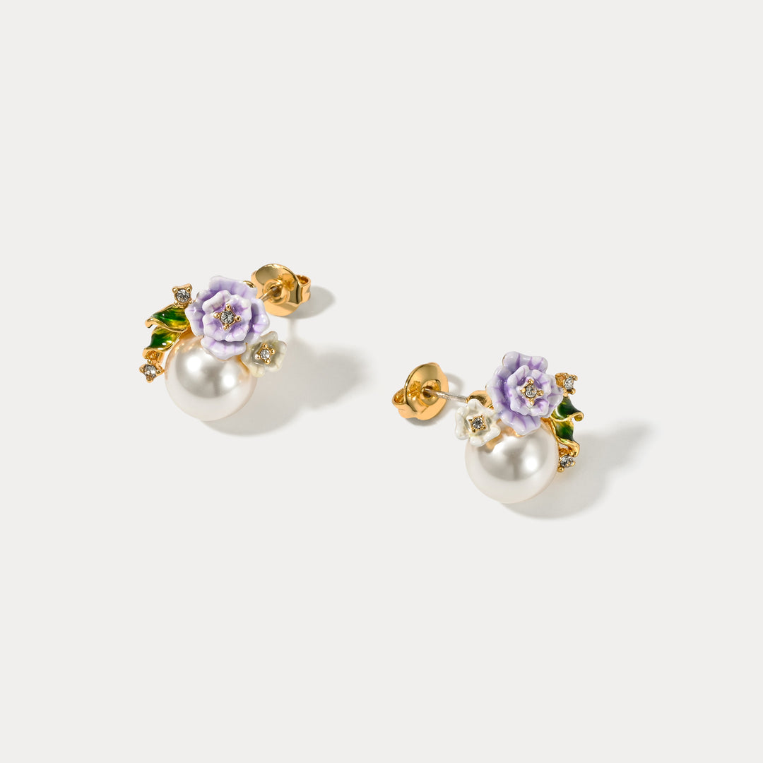 Wild Rose Stud Earrings