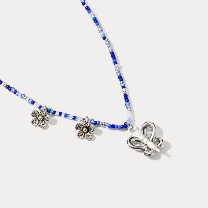Butterfly Necklace Blue