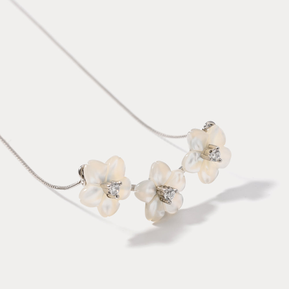 Silver Floral Necklace