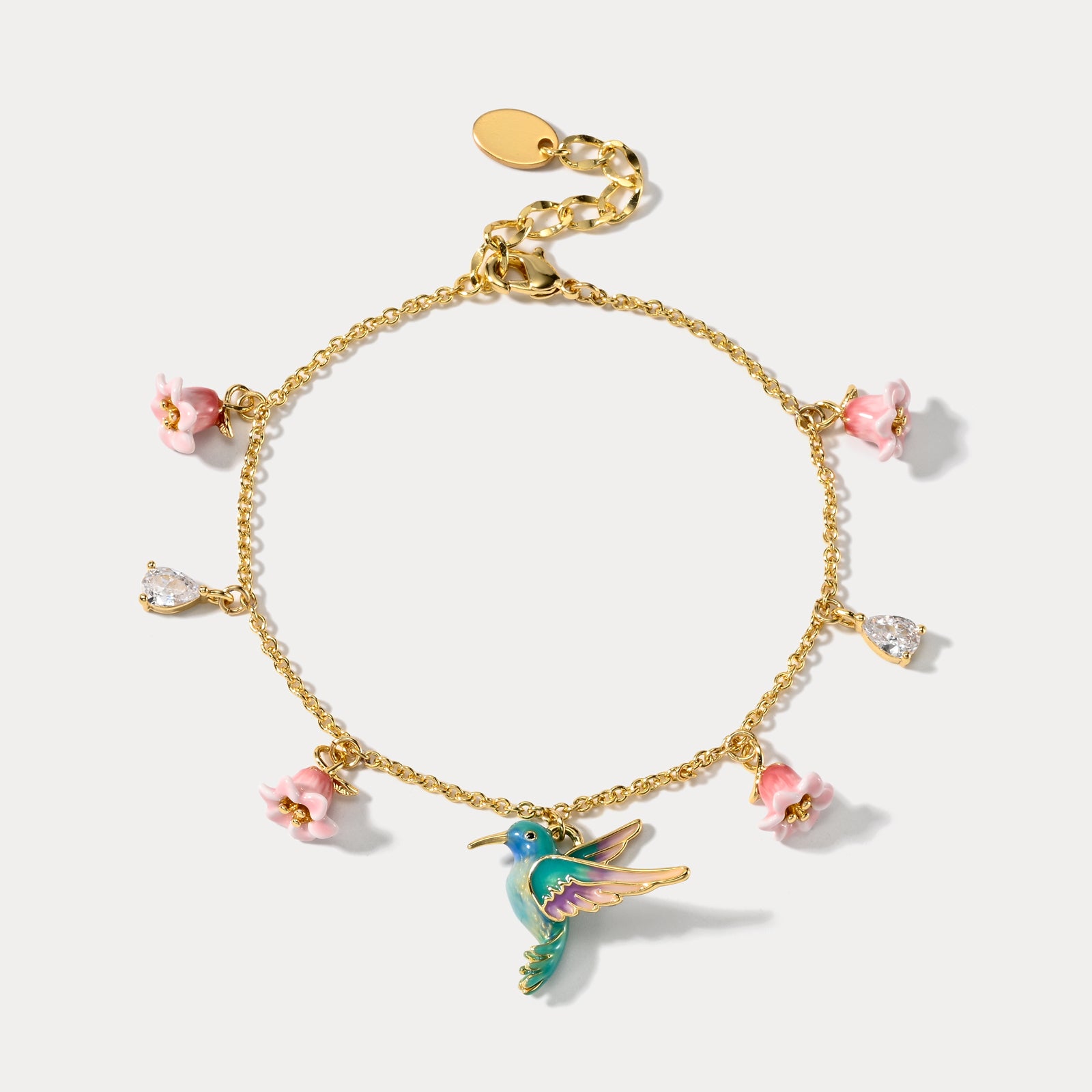 Hummingbird Flower Bracelet